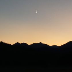 Crescent over the marble mtns.