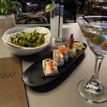 RAW - Spicy edamame, martini, sushi roll - Asian Fusion Near Me - Redding, California