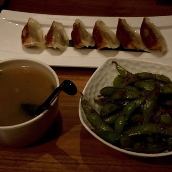 Shizen - Pot stickers, Nameko Mushroom Miso Soup, Garlic Edamame - Sushi Bars Near Me - San Francisco, California Shizen - Pot stickers, Nameko Mushroom Miso Soup, Garlic Edamame - Sushi Bars Near Me - San Francisco, California