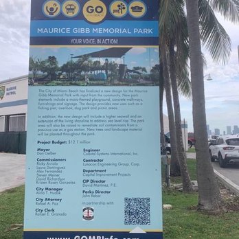 Maurice Gibb Memorial Park - Construction info - Parks Near Me - Miami Beach, Florida Maurice Gibb Memorial Park - Construction info - Parks Near Me - Miami Beach, Florida