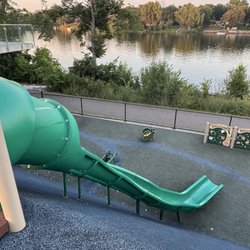 Cullens Ice Cream on the River - Very steep slide for kids.