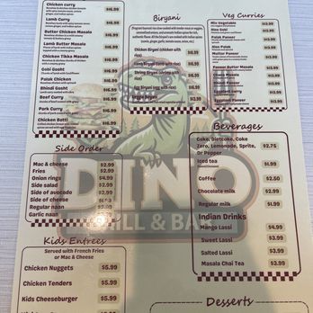 Dino Buffet and Bar - Indian Section of menu! - Buffets Near Me - Granbury, Texas