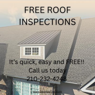 Free Estimates & Free Inspections - Contact LMP Roofing & Construction to find out the issue! Call 210.232.4248