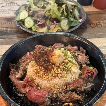 Sizzling Lunch - Spicy Garlic Beef Pepper Rice - Japanese Near Me - San Jose, California Sizzling Lunch - Spicy Garlic Beef Pepper Rice - Japanese Near Me - San Jose, California