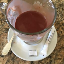 Hot chocolate! More like melted chocolate! Very strong but delicious! Hot chocolate! More like melted chocolate! Very strong but delicious!