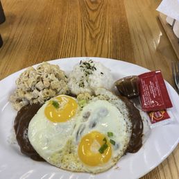 Loco Moco over easy egg Loco Moco over easy egg