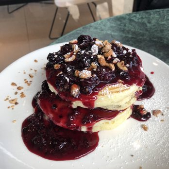 Plums Cafe - Hazelnut Pancakes! - Breakfast & Brunch Near Me - Costa Mesa, California