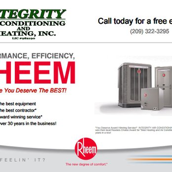 Integrity Air Conditioning and Heating - Only the best equipment and service for our customers! - Heating & Air Conditioning/HVAC Near Me - Oakdale, California Integrity Air Conditioning and Heating - Only the best equipment and service for our customers! - Heating & Air Conditioning/HVAC Near Me - Oakdale, California