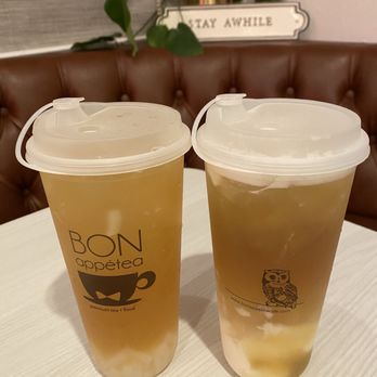 Bon Appetea Cafe - San Gabriel - Lychee Green Tea with Lychee Jelly & Osmanthus Oolong Tea with Rice Mochi & Agar Boba - Juice Bars & Smoothies Near Me - San Gabriel, California Bon Appetea Cafe - San Gabriel - Lychee Green Tea with Lychee Jelly & Osmanthus Oolong Tea with Rice Mochi & Agar Boba - Juice Bars & Smoothies Near Me - San Gabriel, California