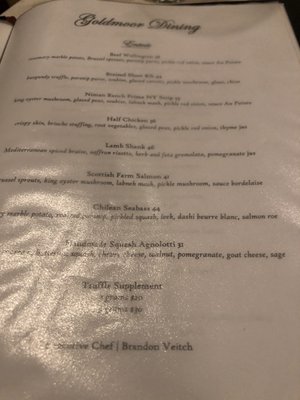Menu photo 1 Goldmoor Dining & Spirits Galena, IL Menu photo 1 Goldmoor Dining & Spirits Galena, IL