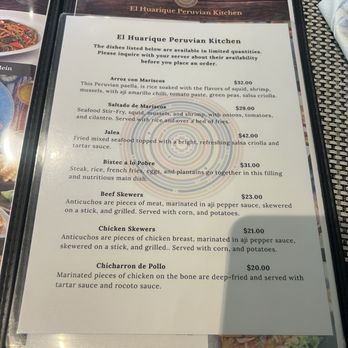 El Huarique Peruvian Kitchen - Menu - Peruvian Near Me - Culver City, California El Huarique Peruvian Kitchen - Menu - Peruvian Near Me - Culver City, California