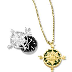 Aga Correa & Son - Compass Rose with working compass Pendant