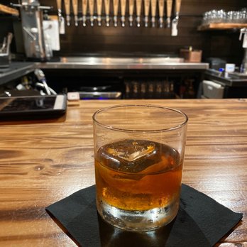 J Squared Barrel House - a glass of whiskey - Wine Bars Near Me - Longview, Washington