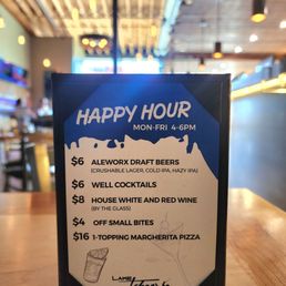 Happy Hour menu at Lake Tahoe Ale Worx.
