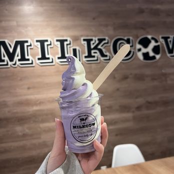 Milkcow Cafe - vanilla ube swirl - Ice Cream & Frozen Yogurt Near Me - Richmond, British Columbia Milkcow Cafe - vanilla ube swirl - Ice Cream & Frozen Yogurt Near Me - Richmond, British Columbia