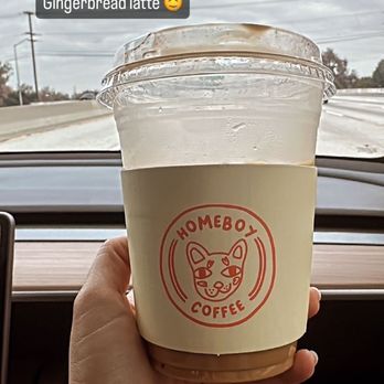 Homeboy Coffee - Seasonal: Gingerbread latte with almond milk - Coffee & Tea Near Me - Artesia, California Homeboy Coffee - Seasonal: Gingerbread latte with almond milk - Coffee & Tea Near Me - Artesia, California