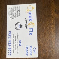 Sam's Quick Fix business card:)