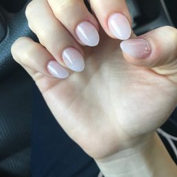 $32 natural almond shape gel acrylics $32 natural almond shape gel acrylics