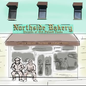 Northside Bakery - A drawing that my friend drew of the place - Bakeries Near Me - Brooklyn, New York