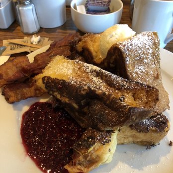Metro Cafe - French toast with a side of bacon ($5) - New American Near Me - Culver City, California Metro Cafe - French toast with a side of bacon ($5) - New American Near Me - Culver City, California