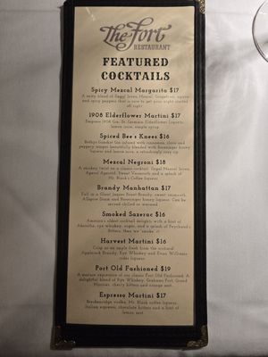 Menu photo 4 The Fort Restaurant Morrison, CO