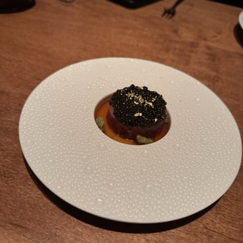 Bourbon Steak - Miami - Tuna caviar with gold leaf - Steakhouses Near Me - Aventura, Florida