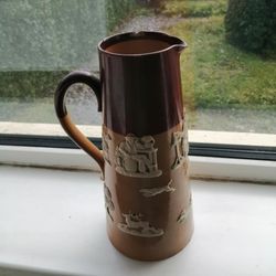 Crwys Antiques - Jug with hunting pictures 1900 (chip on rim)
