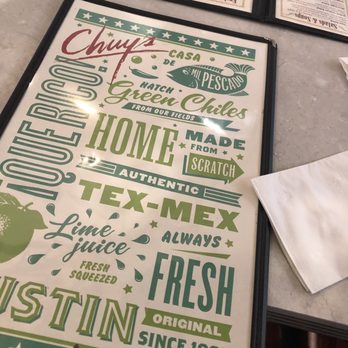 Chuy's - Menu at Chuys - Tex-Mex Near Me - Carmel, Indiana