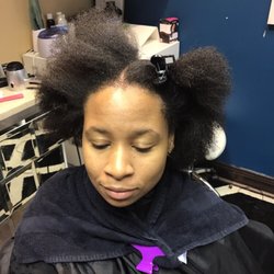 Beauty Personified Weaving and Hair Loss Clinic - Before crochet braid with Curlkalon hair.