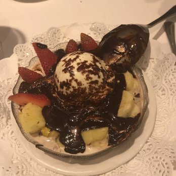 Hy's Steak House - Chocolate flambé! Cooked right in front our table - Steakhouses Near Me - Honolulu, Hawaii Hy's Steak House - Chocolate flambé! Cooked right in front our table - Steakhouses Near Me - Honolulu, Hawaii