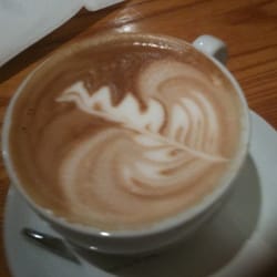 Costa Coffee - Flat white with milk art