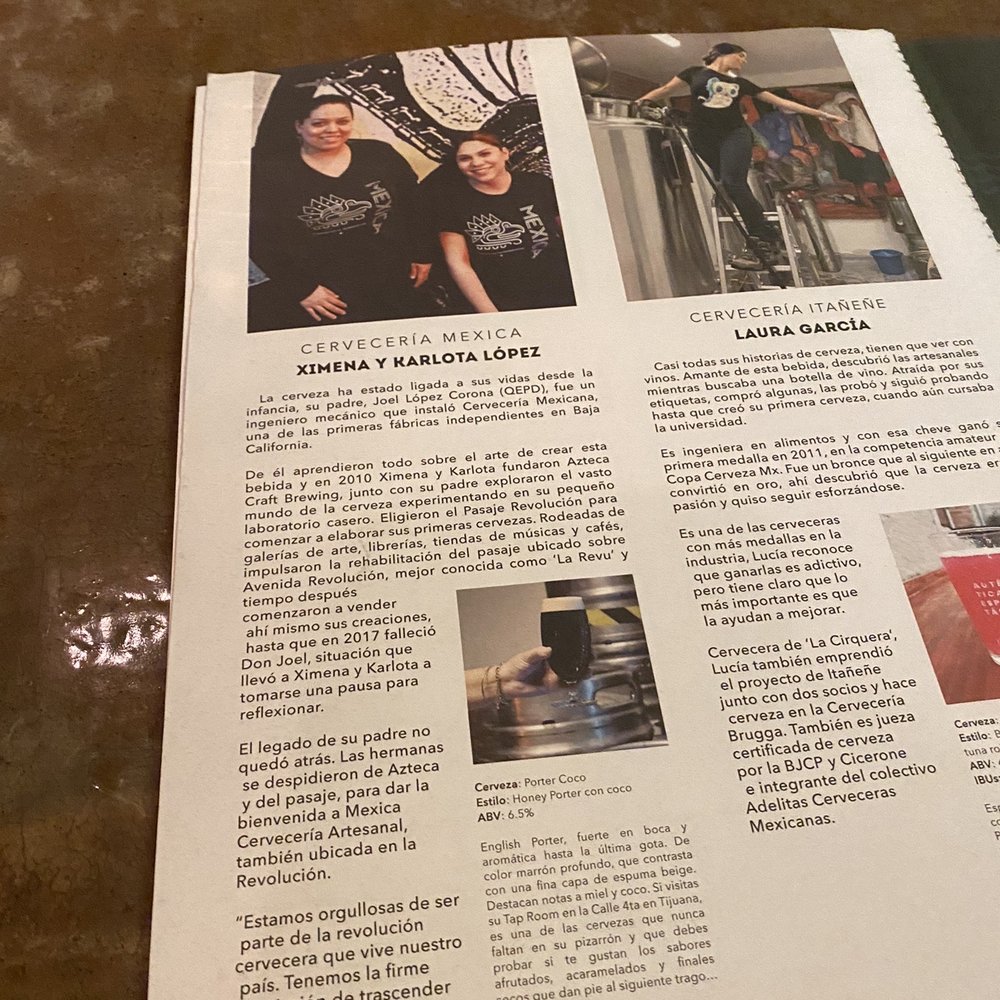 Azteca Craft Brewing - Hermanas haciendo historia - Beer Bar Near Me - Tijuana, BCN Azteca Craft Brewing - Hermanas haciendo historia - Beer Bar Near Me - Tijuana, BCN