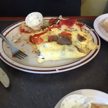 Riverview Cafe Restaurant - Partial Greek omelet - Breakfast & Brunch Near Me - Dexter, Michigan