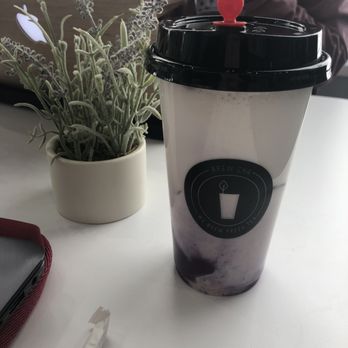 Brew Cha - Cold Ube Taro Latte with lactose free milk (~$6) - Bubble Tea Near Me - San Francisco, California