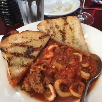 Il Posto Trattoria - Calamari with meat sauce!!! Order this!!!! - Italian Near Me - Napa, California