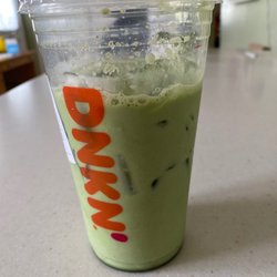 Dunkin' - This is a medium iced latte that I ordered for my son. If I wanted to a smallI would've caught it is small.