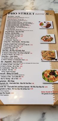 Menu photo 6 Pho Street Bradenton, FL