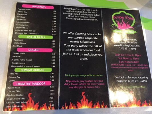 Menu photo 1 Bombay Chaat Cleveland, OH Menu photo 1 Bombay Chaat Cleveland, OH