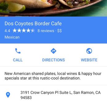 Dos Coyotes Border Cafe - Tex-Mex Near Me - San Ramon, California Dos Coyotes Border Cafe - Tex-Mex Near Me - San Ramon, California