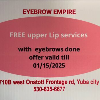 Eyebrow Empire - Holiday special offer ... - Threading Services Near Me - Yuba City, California Eyebrow Empire - Holiday special offer ... - Threading Services Near Me - Yuba City, California