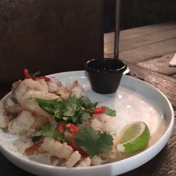 Shorty's - The salt and pepper squid.  See that little cup?, its got a yummy spicy sauce you'll love! - Bars Near Me - Canberra, ACT