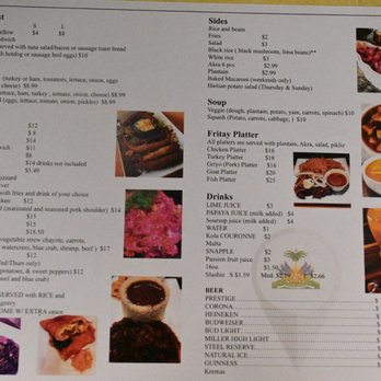 Anayas Kitchen - the menu for the restaurant - Haitian Near Me - Albany, Georgia