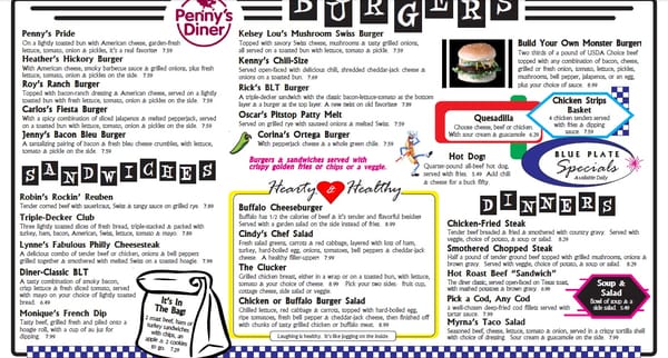 Menu photo 7 Penny's Diner Yuma, AZ Menu photo 7 Penny's Diner Yuma, AZ