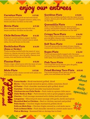 Menu photo 2 Point Arena Mexican Restaurant Point Arena, CA Menu photo 2 Point Arena Mexican Restaurant Point Arena, CA
