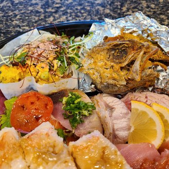 Sushi Murayama - The shrimp in front was good, as was the crispy fish im back. - Sushi Bars Near Me - Honolulu, Hawaii