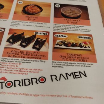 Toribro Ramen - Menu - Ramen Near Me - New York, New York Toribro Ramen - Menu - Ramen Near Me - New York, New York