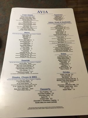 Menu photo 4 Avia Family Dining Holly, MI Menu photo 4 Avia Family Dining Holly, MI