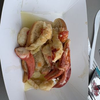 Chipman's Wharf - Hot butter lobster roll - Seafood Markets Near Me - Milbridge, Maine