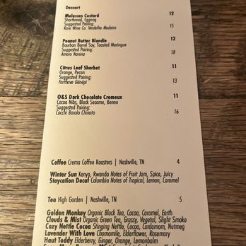 Husk - Dessert menu - Southern Near Me - Nashville, Tennessee Husk - Dessert menu - Southern Near Me - Nashville, Tennessee