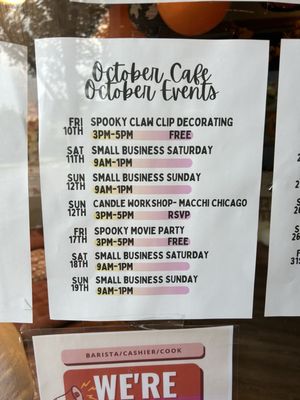 Menu photo 1 October Cafe Chicago, IL